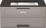 Brother HL-L2310D Kompakter S/W-Laserdrucker (30 Seiten/Min., A4, echte 1.200x1.200 dpi, Duplexdruck, geschlossene 250 Blatt Papierkassette, USB 2.0), Hellgrau/Schwarz