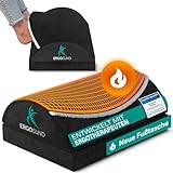 ERGOSUND Fußstütze Schreibtisch [mit verbesserter Flausch-Fußtasche] Höhenverstellbare Fußbank [rutschfest] Ergonomische Fußablage Schreibtisch, Homeoffice Büro Zubehör Fußhocker Footrest Fussstütz