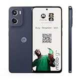 Motorola Moto g05 Smartphone (Kratzfestes 6,67'-HD+-Display Dank Corning Gorilla Glass 3, wasserabweisend, 50-MP-Kamera, 4/128 GB, 5100 mAh, TurboPower-Aufladen, NFC) Demin Blue, inkl. Schutzcover