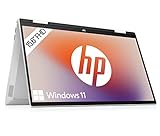 HP Pavilion x360 2-in-1 Convertible Laptop | 15,6' FHD IPS Touchscreen | Intel Core i7-1255U | 16 GB DDR4 RAM | 512 GB SSD | Intel Iris Xe-Grafikkarte | Windows 11 Home | QWERTZ Tastatur | Silber