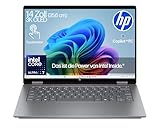 HP OmniBook X Flip Intel Core Ultra 7 256V 2in1 Next Gen AI Laptop | dedizierte NPU für KI | 47 NPU Tops | Copilot+ PC | 14' 3K 2880x1800 OLED Touchscreen | 32 GB | 1TB SSD | Win11 | QWERTZ | Silber