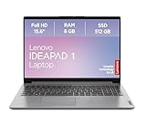 Lenovo IdeaPad 1 Laptop | 15,6' Full HD Display | AMD Ryzen 3 7320U | 8GB RAM | 512GB SSD | AMD Radeon Grafik | Windows 11 Home | grau | QWERTZ | 3 Monate Premium Car