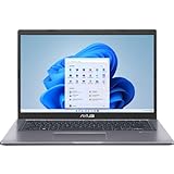 Asus Vivobook 14 Entry Laptop | 14,0' Full-HD matt Display | Intel Pentium Gold-7505 | 8 GB RAM | 512 GB SSD | Intel shared | Windows 11 | QWERTZ Tastatur | Slate Grey |