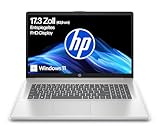 HP Laptop mit 17,3' FHD Display, Intel Core i7-1355U, 16 GB DDR4 RAM, 1 TB SSD, Intel Iris Grafik, Windows 11, QWERTZ, Silber inkl. 25 GB Dropbox-Speicher für 12 Mo