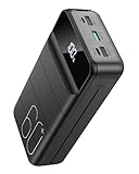 PDBEST 60000mAh Power Bank 22,5W Powerbank PD USB-C Schnellladefunktion Externe Akku mit 4 Ausgänge und 2 Eingänge, kompatibel mit Smartphone, Tablets, Tablet usw Blac