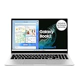 Samsung Galaxy Book2 39,6 cm (15,6 Zoll) Notebook (Intel Core Prozessor i3, 8 GB RAM, 256 GB SSD, Windows 11 Home) inklusive 36 Monate Garantie [Exklusiv bei Amazon], Silver
