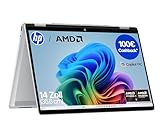 HP OmniBook X Flip 2in1 Next Gen AI Laptop | AMD Ryzen AI 7 350 (8C) | dedizierte NPU für KI | 50 NPU Tops | Copilot+ PC | 14' WUXGA 1920x1200 Touchscreen | 16GB | 512GB SSD | Win11 | QWERTZ | Silber