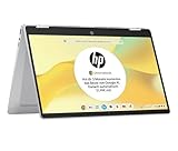 HP Chromebook x360 Laptop, 14' Touchscreen, Intel Prozessor N100, 4 GB DDR4 RAM,128GB eUFS, Intel UHD Graphics, ChromeOS Betriebssystem, QWERTZ, Gemini, Silber