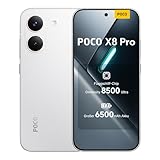 XIAOMI Poco X8 Pro Smartphone 8GB+512GB, Dimensity 8500-Ultra Prozessor, 6500mAh Akku, Ultra-helles AMOLED Display, 50MP Sony IMX882 Hauptkamera mit OIS, Weiß, 3 Jahre Gar