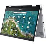 Asus Chromebook Flip CM14 2-in-1 Convertible | 14,0' Full-HD Touchscreen Display | AMD Athlon3015Ce | 4 GB RAM | 64 GB SSD | AMD Radeon | Chrome OS | QWERTZ Tastatur | Silver |