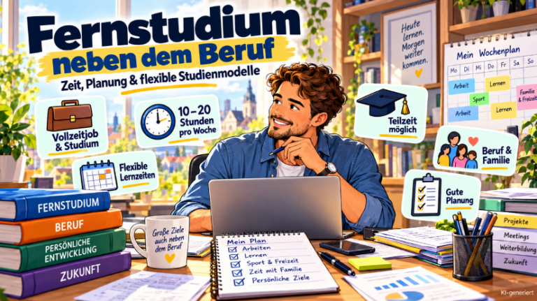 Fernstudium neben dem Beruf: So klappt Studium und Vollzeitjob