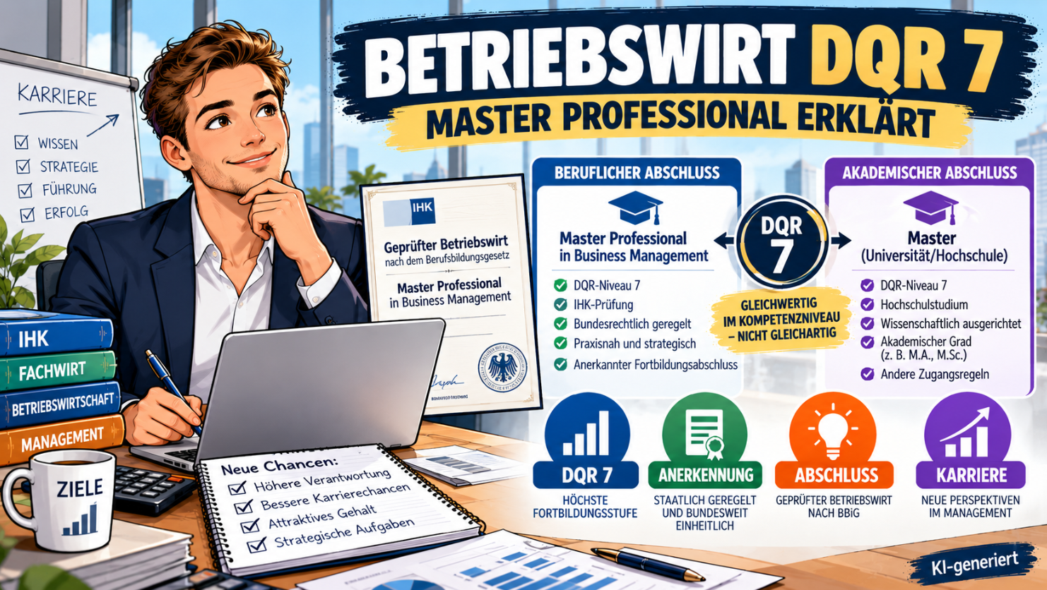 Betriebswirt DQR 7: Was bedeutet der Master Professional?