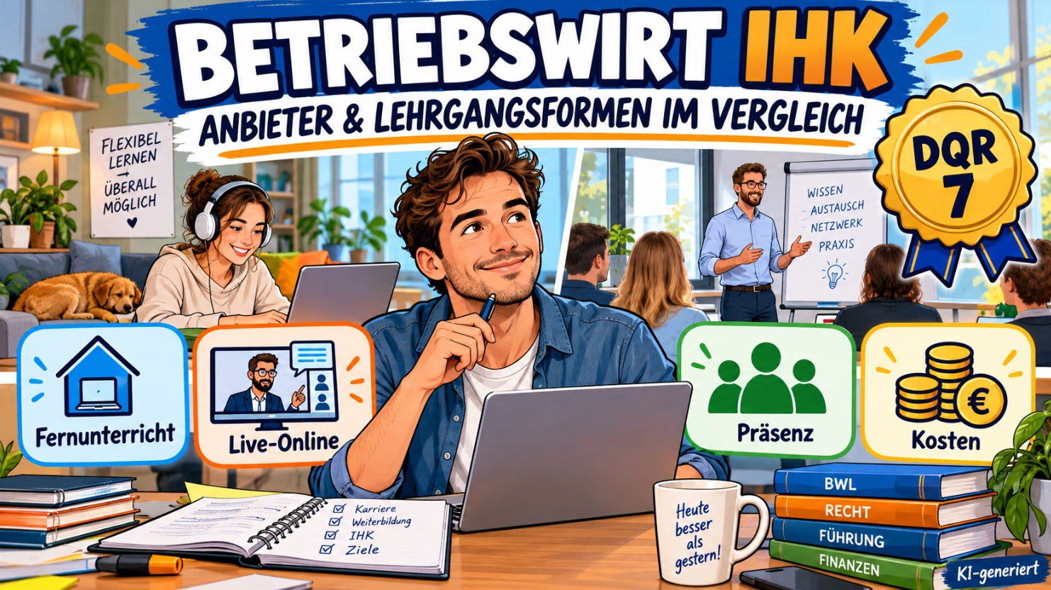 Betriebswirt IHK: Anbieter und Lehrgangsformen im Vergleich