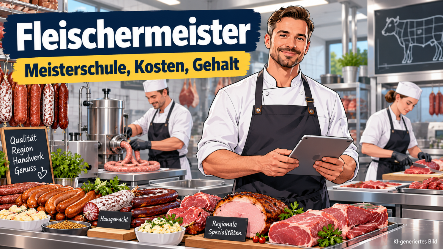 Fleischermeister werden: Voraussetzungen, Meisterschule, Kosten und Gehalt
