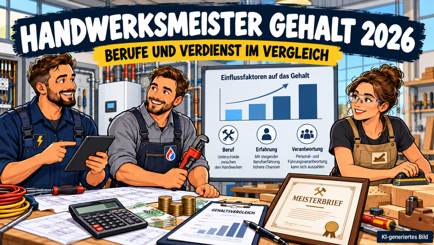 Handwerksmeister Gehalt 2026: Verdienst, Unterschiede und Gehaltsvergleich
