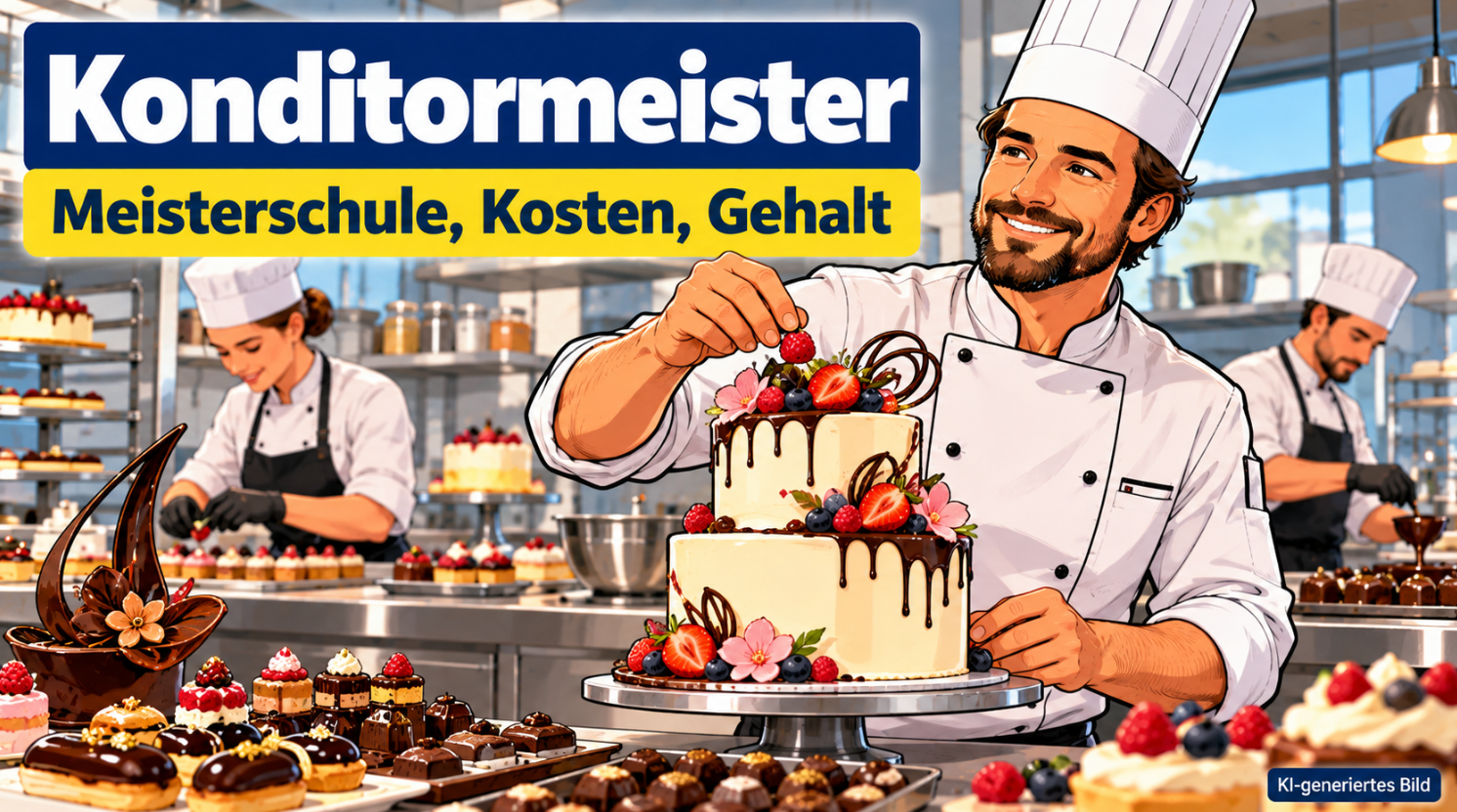 Konditormeister werden: Voraussetzungen, Meisterschule, Kosten und Gehalt