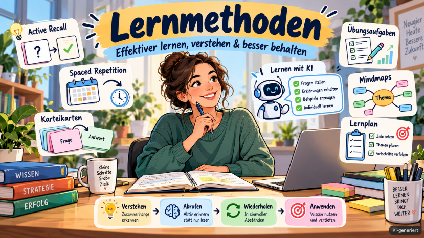 Lernmethoden: Effektiv lernen mit Active Recall & Co.