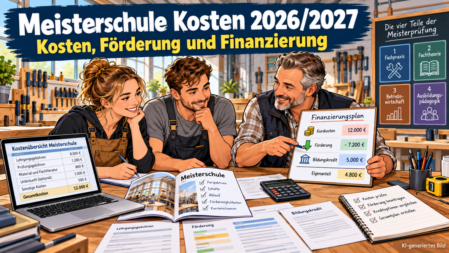 Meisterschule Kosten 2026/2027: Gebühren, Förderung und Finanzierung
