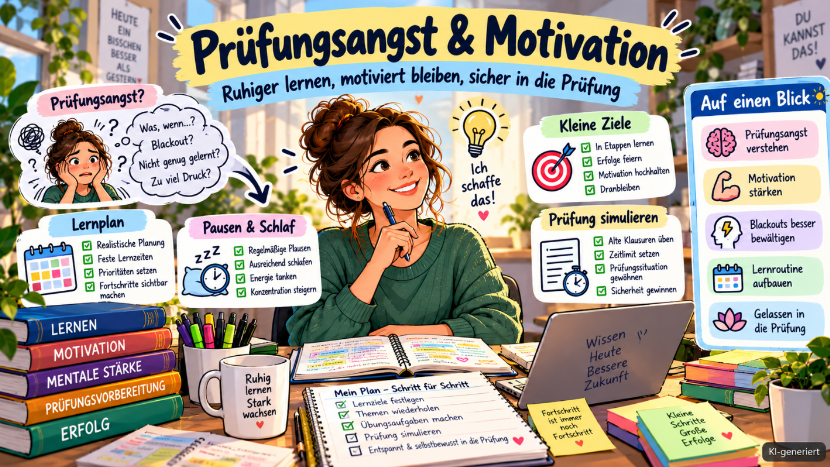 Prüfungsangst & Motivation: Stress reduzieren & sicher lernen