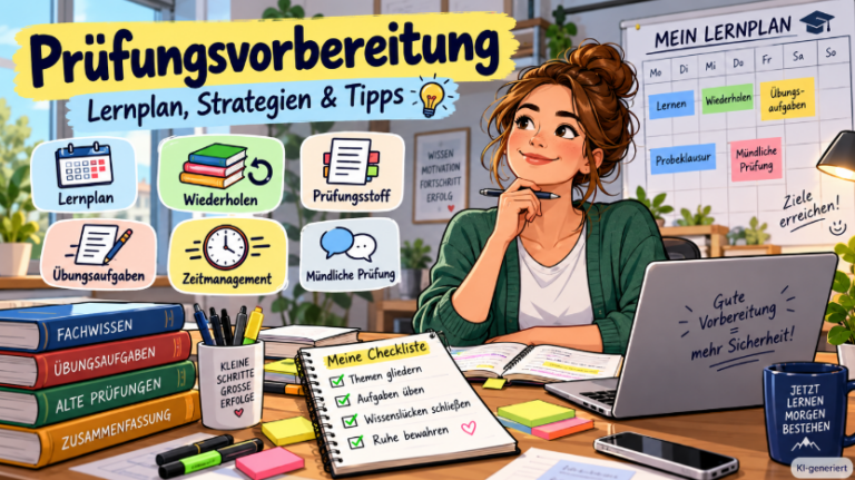 Prüfungsvorbereitung: Lernplan & Tipps für die Prüfung