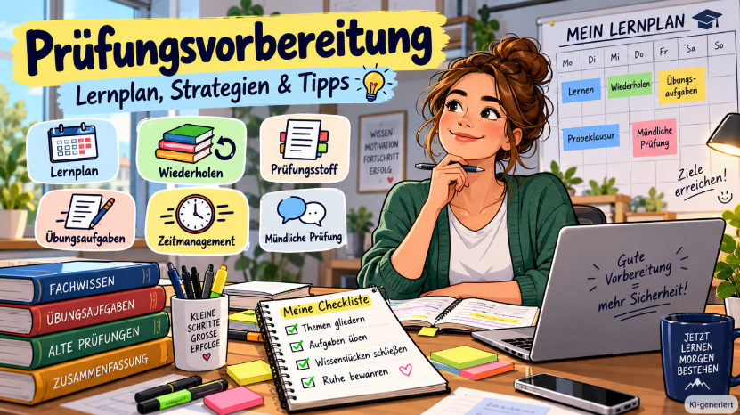 Prüfungsvorbereitung: Lernplan & Tipps für die Prüfung