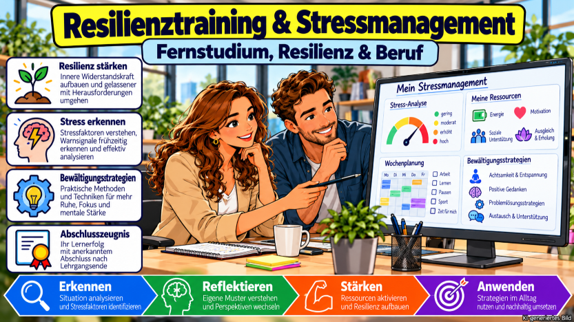 Resilienztraining und Stressmanagement: Fernstudium, Inhalte & Kosten