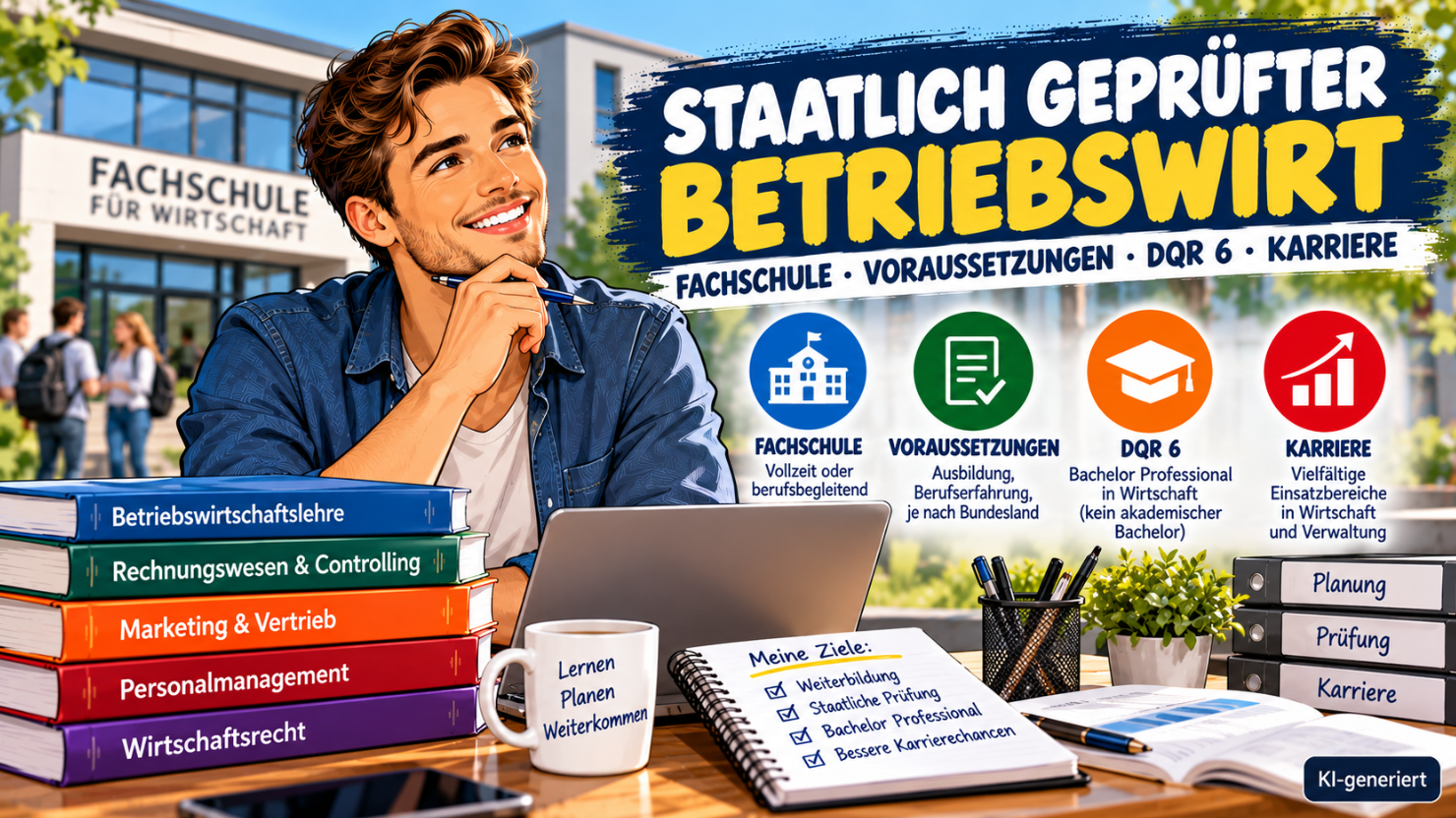 Staatlich geprüfter Betriebswirt: Voraussetzungen, Fachschule und Abschluss