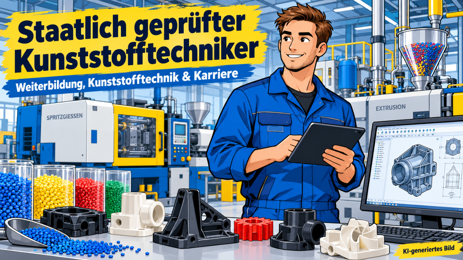 Staatlich geprüfter Kunststofftechniker: Weiterbildung, Kosten und Gehalt