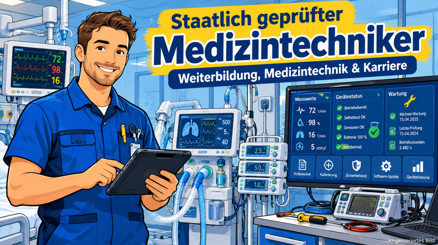 Staatlich geprüfter Medizintechniker: Weiterbildung, Prüfung, Kosten und Gehalt