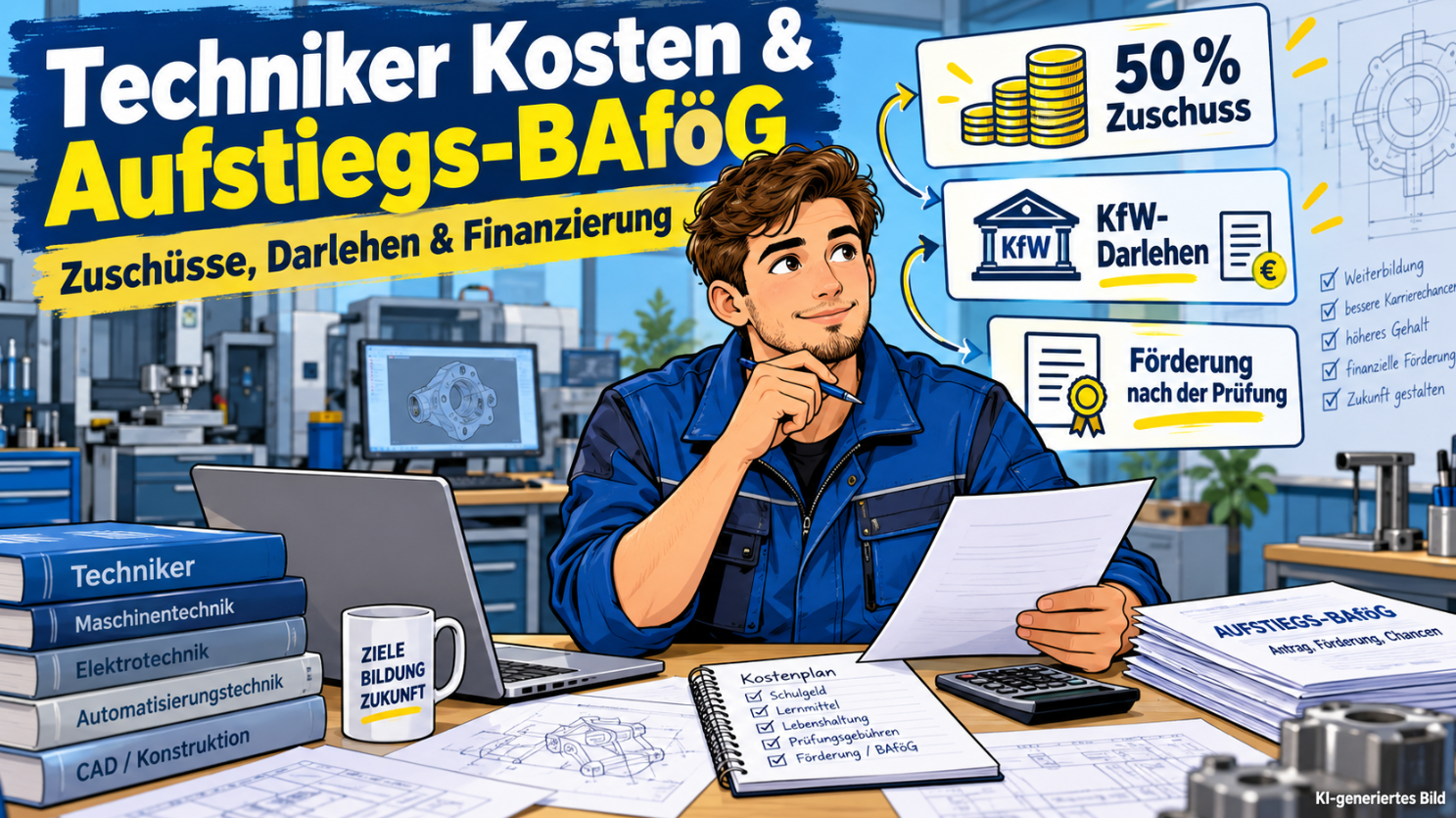Techniker Kosten und Aufstiegs-BAföG: Weiterbildung finanzieren