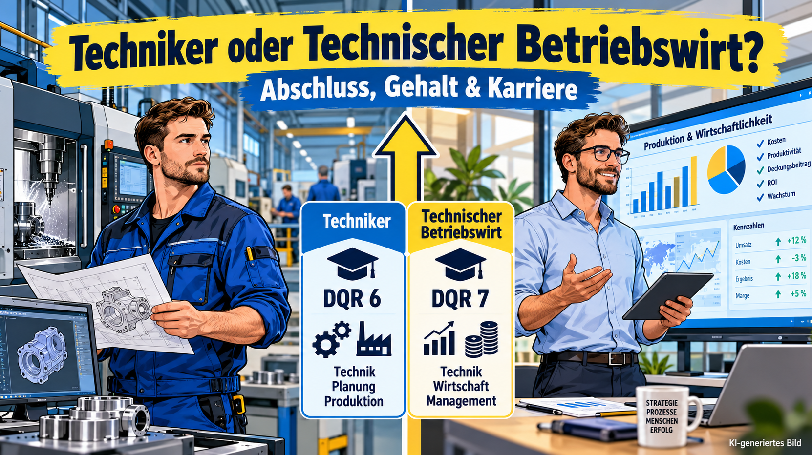 Techniker oder Technischer Betriebswirt? Unterschiede, Gehalt und Karriere