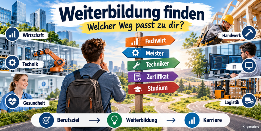 Weiterbildung finden – Fachwirt, Meister, Techniker, Zertifikat oder Studium