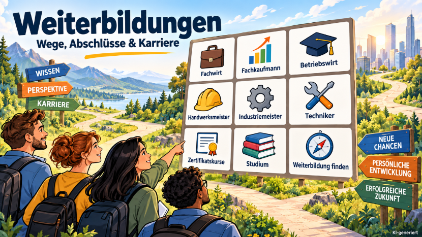 Weiterbildungen im Überblick – Fachwirt, Betriebswirt, Meister, Techniker, Zertifikatskurse und Studium